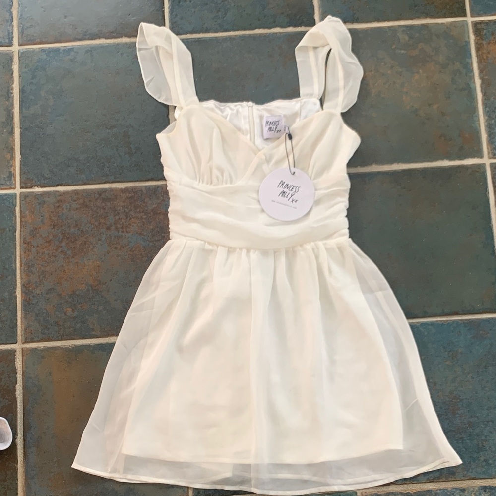 Princess Polly Cream Kids Dress